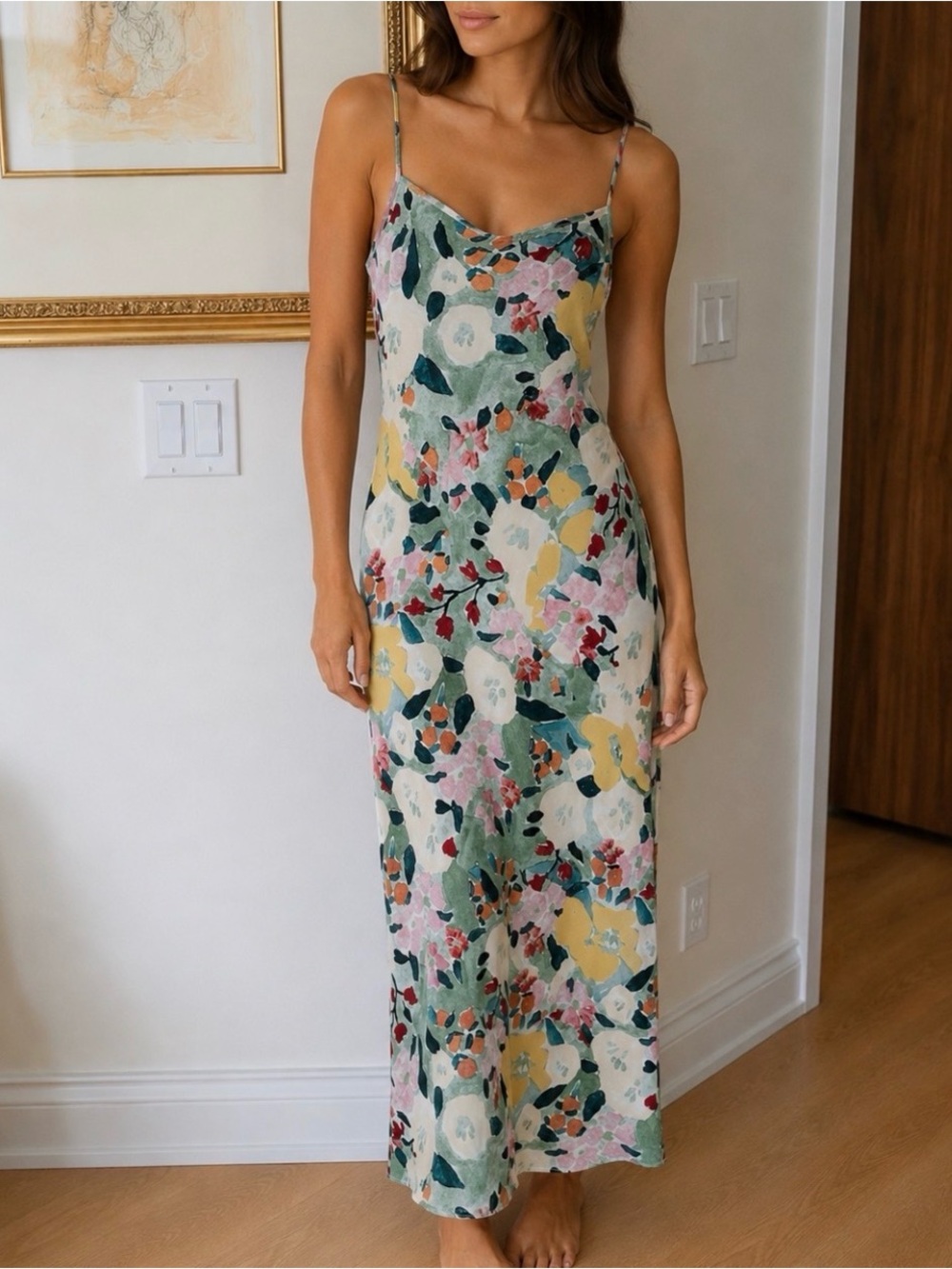 VRG GRL Floral Slip Maxi Dress